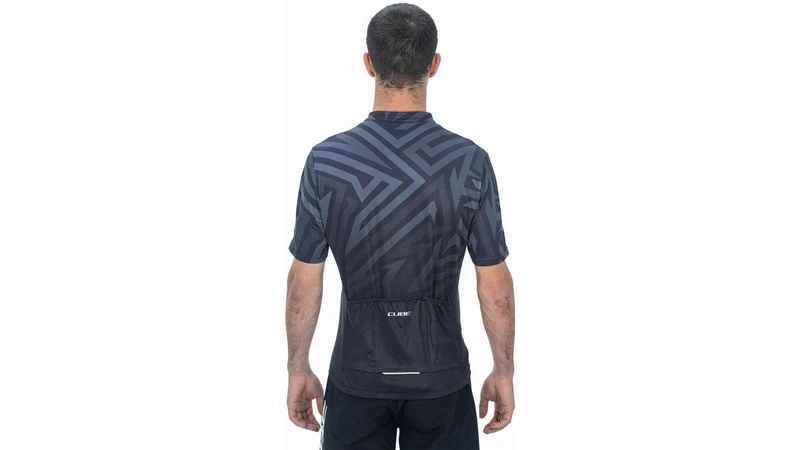 Cube ATX Trikot Full Zip CMPT Kurzarm black´n´grey