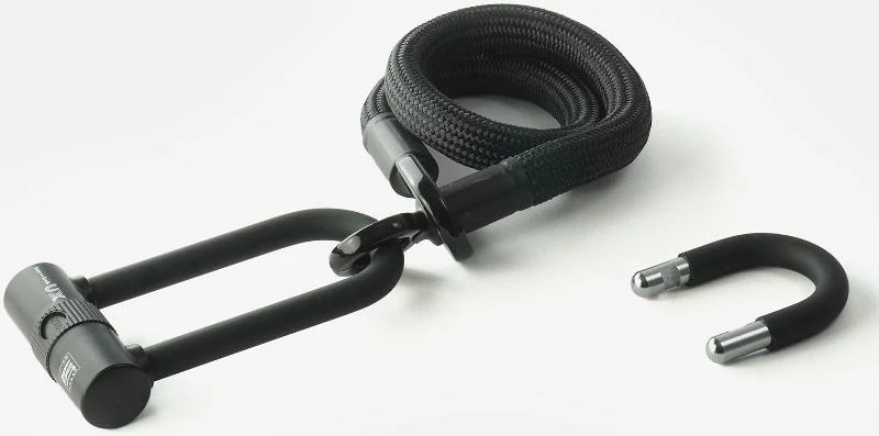 Texlock Bügelschloss mit Textilseil eyelet 80 U/X-lock S onyx black