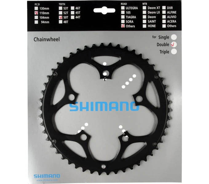 Shimano Kettenblatt SORA FC-R345 50 Zähne Schwarz