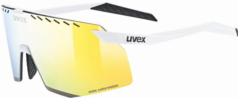 Uvex Pace Stage CV Sportbrille white matt/yummy yellow