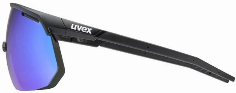Uvex Pace One Sportbrille black matt/mirror blue