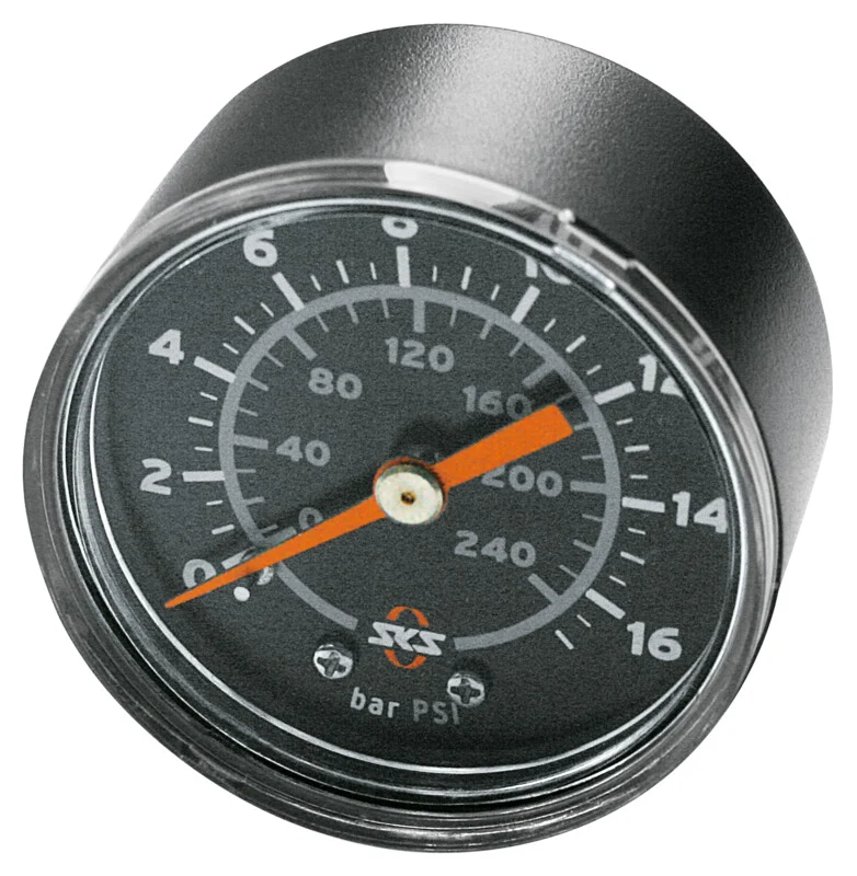 SKS GERMANY Ersatzmanometer für Rennkompressor black 16 bar