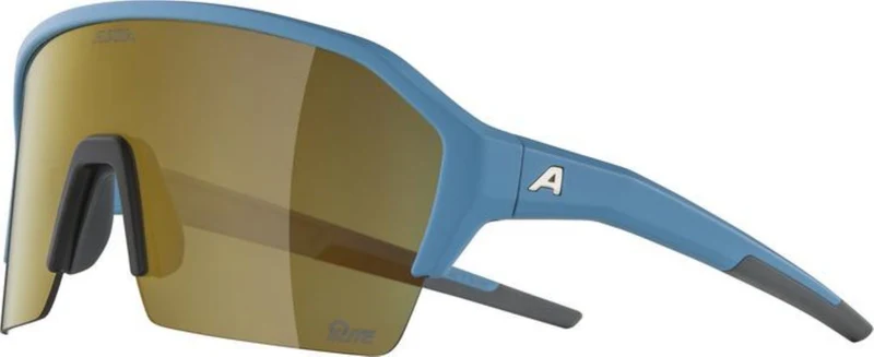 Alpina Ram HR Q-Lite Sportbrille smoke-blue matt/mirror gold one size
