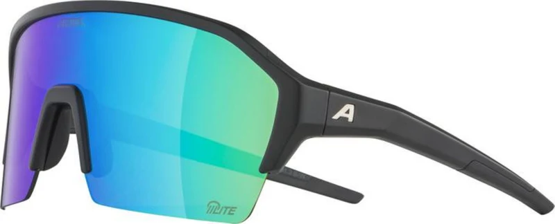 Alpina Ram HR Q-Lite Sportbrille black matt/mirror green one size