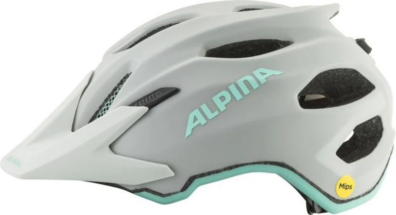 Alpina Apax Junior Mips Kinder-Helm smoke-grey turquoise matt 51-56 cm