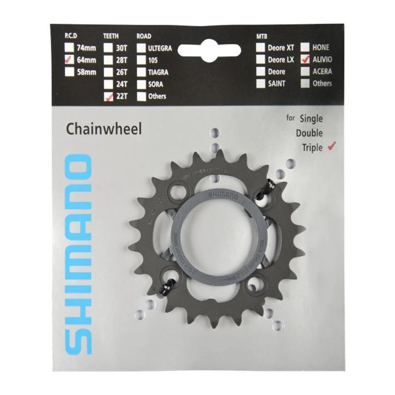 Shimano Kettenblatt 22Z M430,431 Schwarz