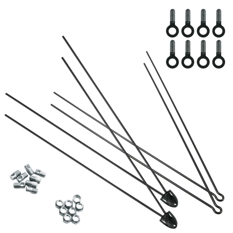 SKS GERMANY V-Strebentüte 3,0 V2A inkl. Zubehör schwarz gepulvert 355 mm