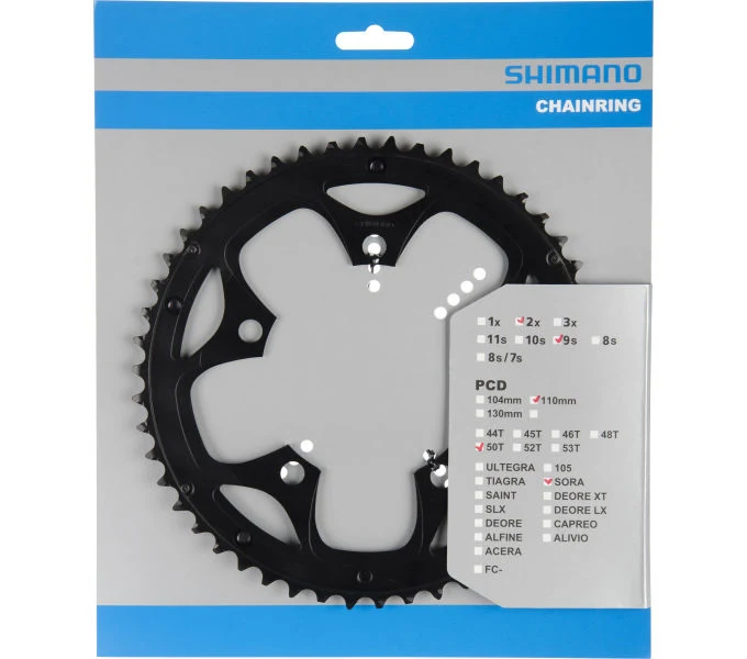 Shimano Kettenblatt SORA FC-3550 50 Zähne für KSR Schwarz