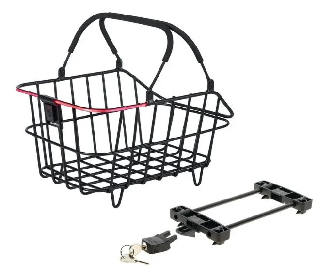 Basil Cento Alu Multi System Nordlicht Gepäckträgerkorb matt schwarz