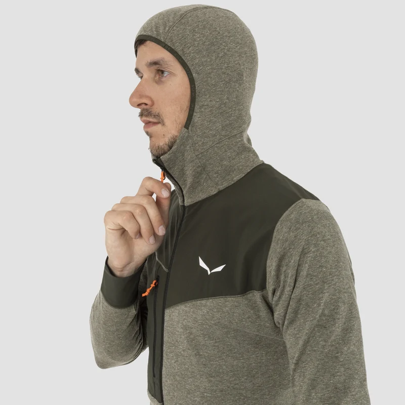 PUEZ 2 DRY M L/S HOOD FZ TEE