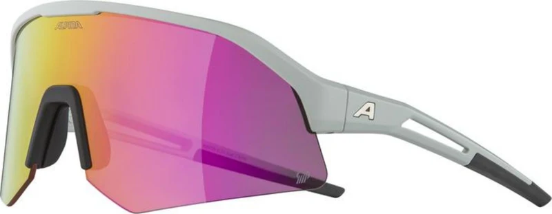 Alpina Sonic HR Q Sportbrille smoke-grey matt/mirror pink one size
