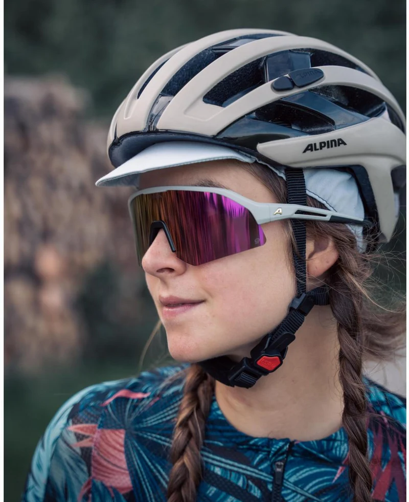 Alpina Sonic HR Q Sportbrille smoke-grey matt/mirror pink one size