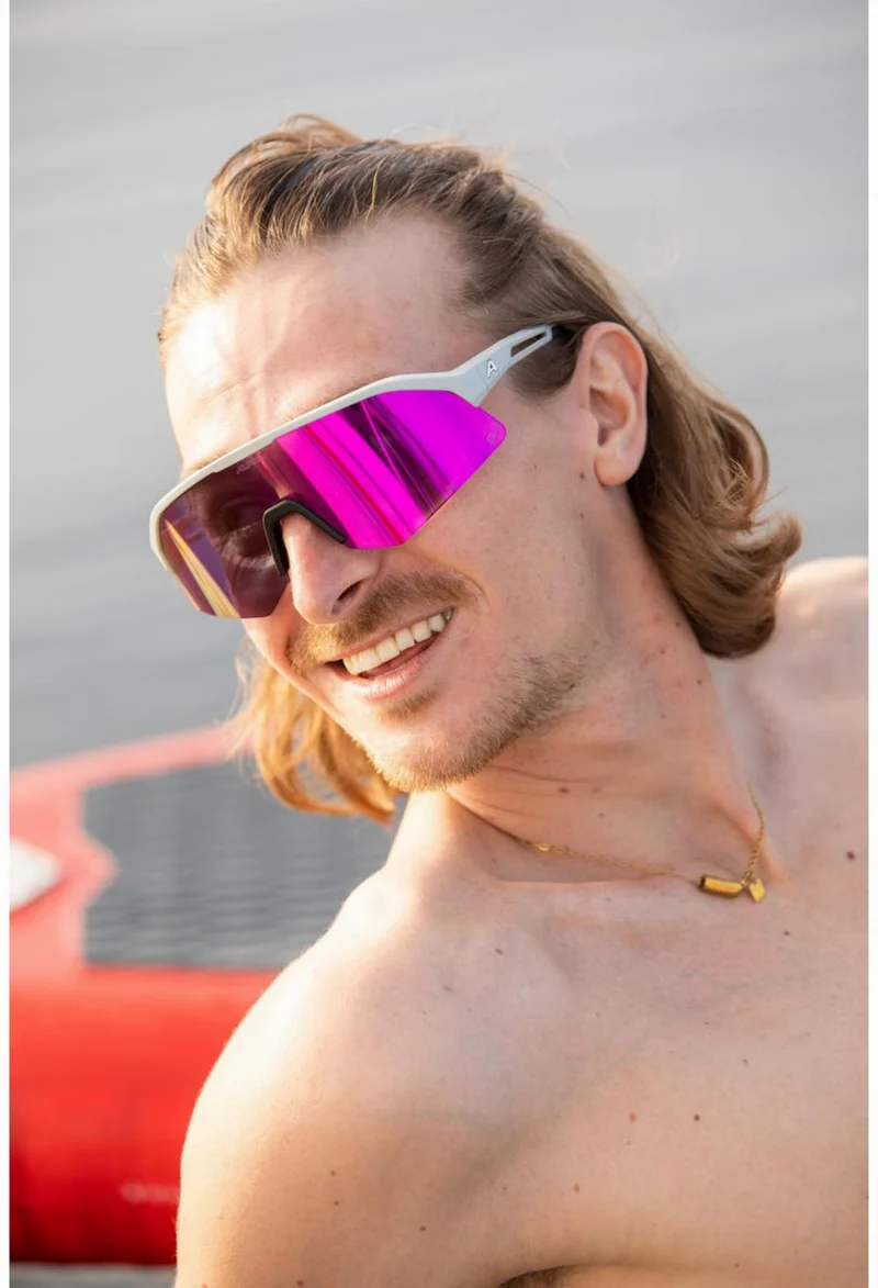 Alpina Sonic HR Q Sportbrille smoke-grey matt/mirror pink one size