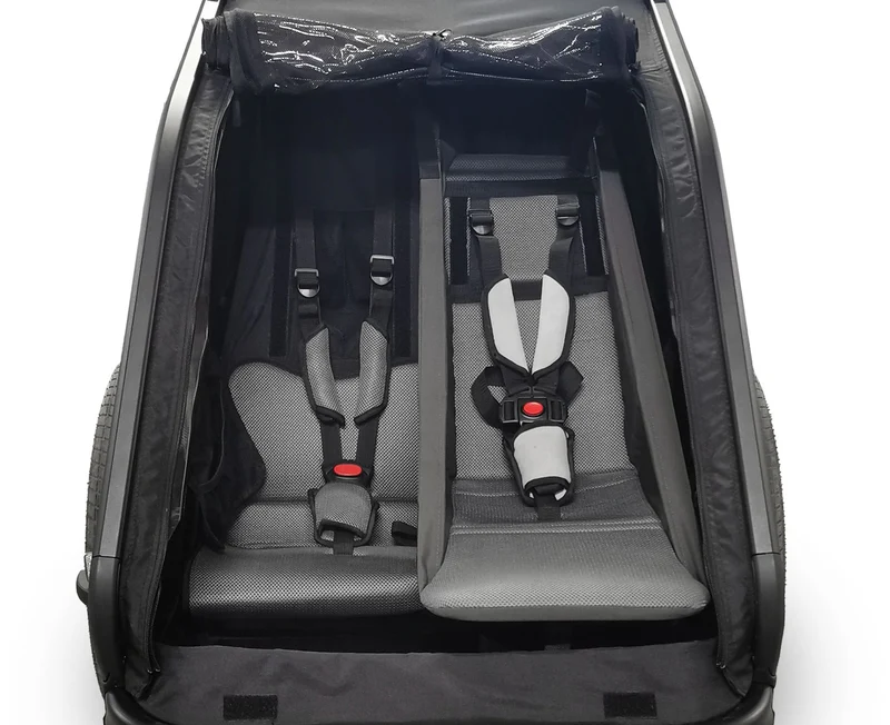 Cube Babyschale für Kinder Fahrradanhänger Double CMPT black