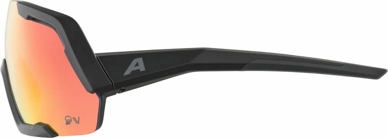 Alpina Rocket QV Sportbrille black matt/mirror rainbow