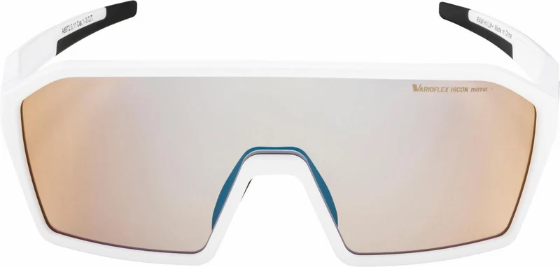 Alpina Ram Q-Lite V Sportbrille white matt/varioflexmirror+ blue