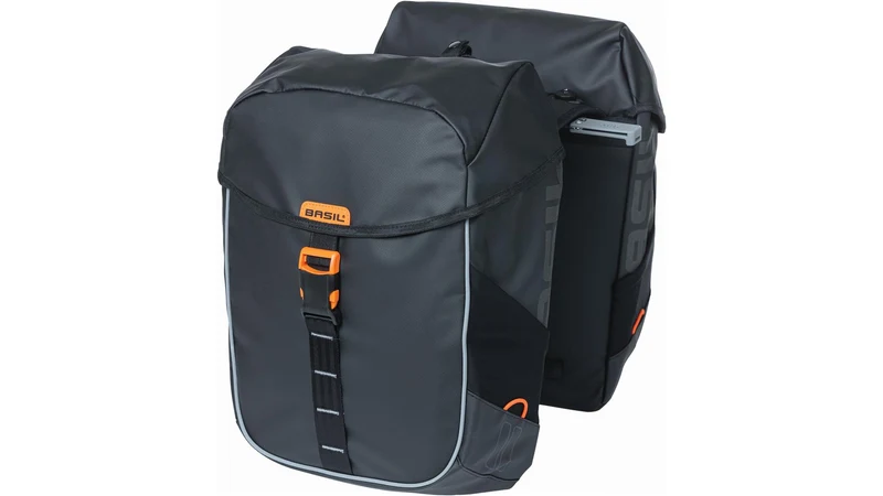 Basil Miles Tarpaulin Mik Hinterradtasche schwarz orange 34 L