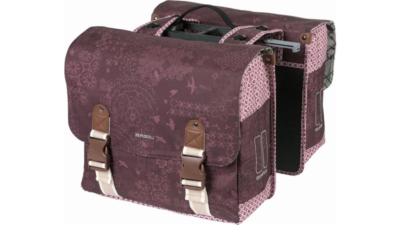 Basil Bohème Mik Hinterradtasche fig rot 35 L