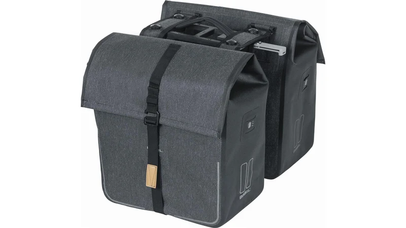 Basil Urban Dry Double Bag Mik Hinterradtasche charcol 50 L