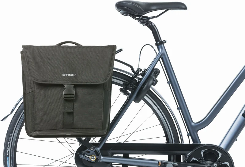 Basil Go Mik Hinterradtasche solid black 32 L