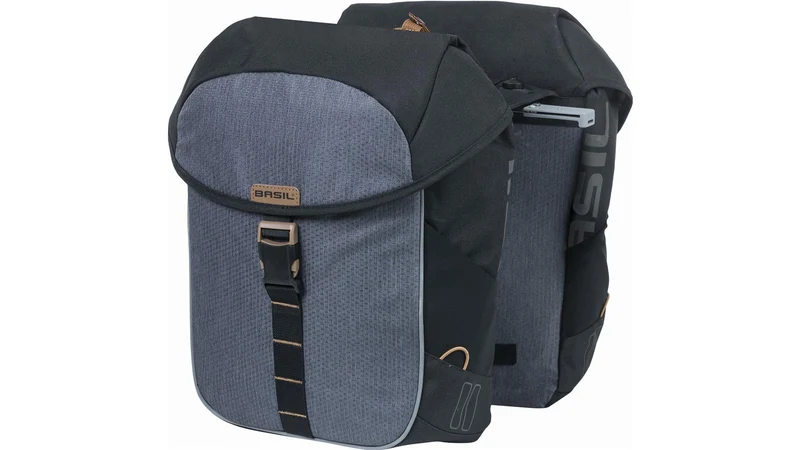 Basil Miles Mik Hinterradtasche black slate 34 L