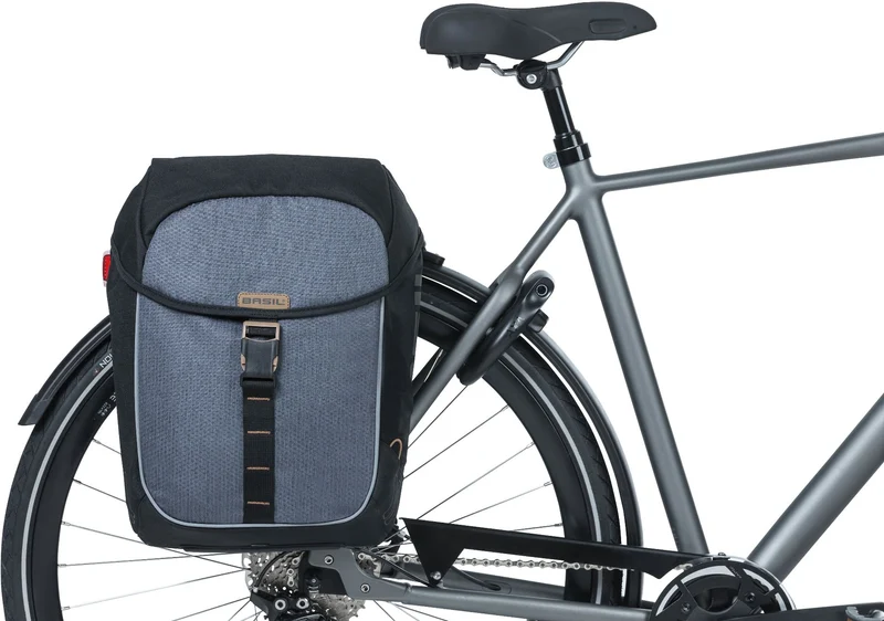 Basil Miles Mik Hinterradtasche black slate 34 L