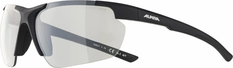 Alpina Defey HR Sportbrille black matt/ceramic mirror clear