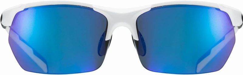 Uvex Sportstyle 114 Sportbrille white-black matt/mirror blue