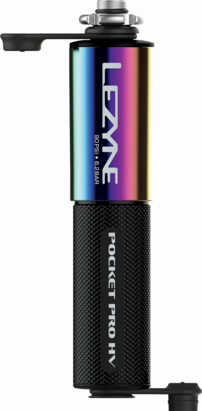 Lezyne Minipumpe CNC Pocket Drive Pro HV Neo Metallic/schwarz-glänzend