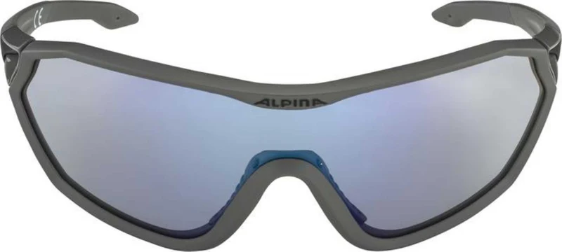 Alpina S-Way V Sportbrille moon-grey matt/varioflexmirror+ blue