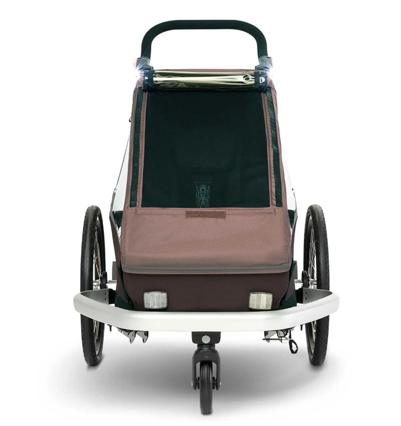 Croozer Kid Vaaya 1 + Sensor-Licht Fahrradanhänger blossom red