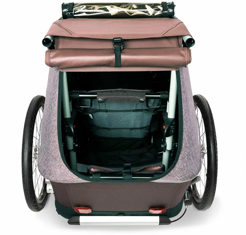 Croozer Kid Vaaya 1 + Sensor-Licht Fahrradanhänger blossom red