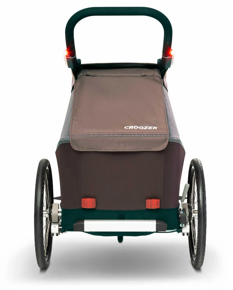 Croozer Kid Vaaya 1 + Sensor-Licht Fahrradanhänger blossom red