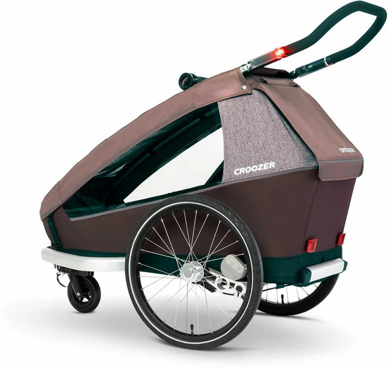 Croozer Kid Vaaya 1 + Sensor-Licht Fahrradanhänger blossom red