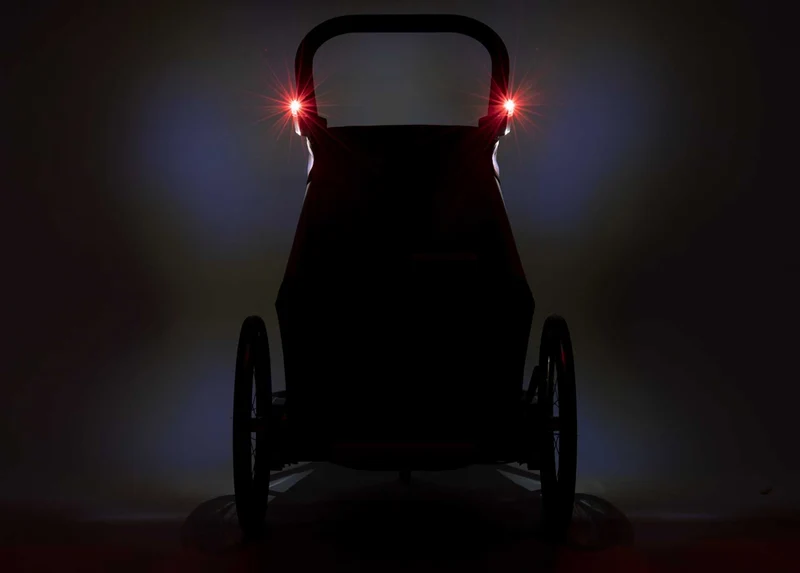 Croozer Kid Vaaya 1 + Sensor-Licht Fahrradanhänger blossom red