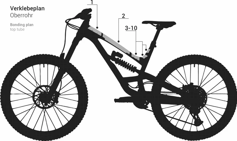 Unleazhed Bike Rahmenschutz 1 set empire black glossy XXL