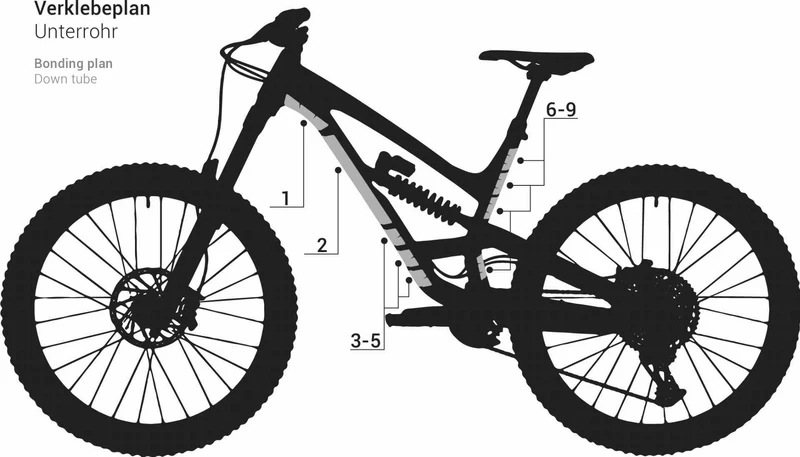 Unleazhed Bike Rahmenschutz 1 set empire black glossy XXL