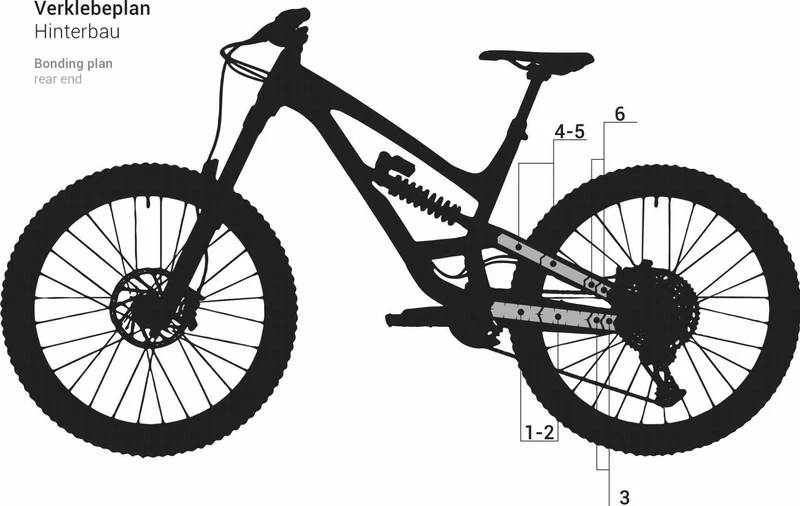 Unleazhed Bike Rahmenschutz 1 set empire black glossy XXL