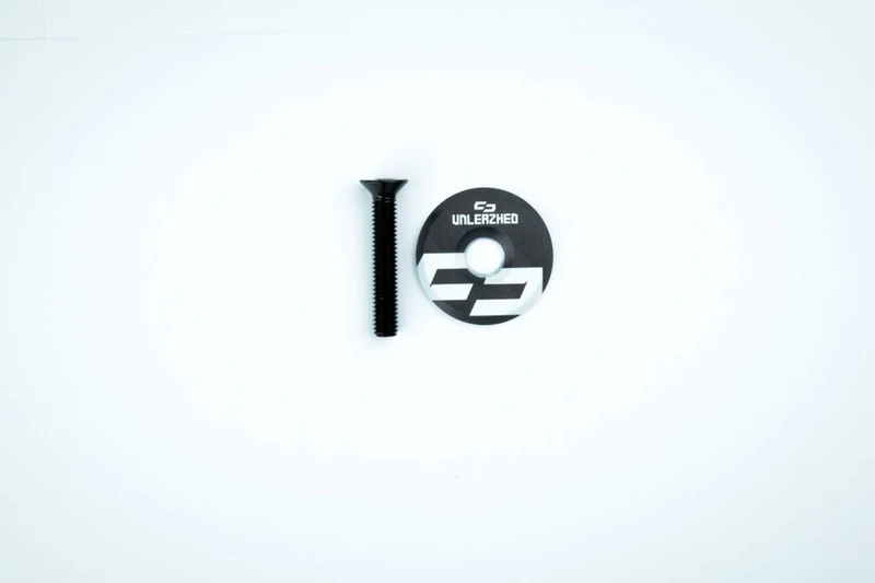 Unleazhed AL01 Top Cap Aluminium Logo Skin 1 pcs, 1 aluminium screw M6 white