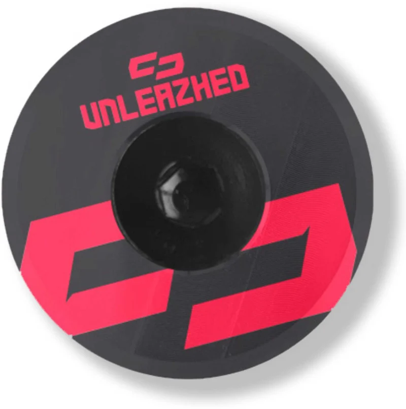 Unleazhed AL01 Top Cap Aluminium Logo Skin 1 pcs, 1 aluminium screw M6 red