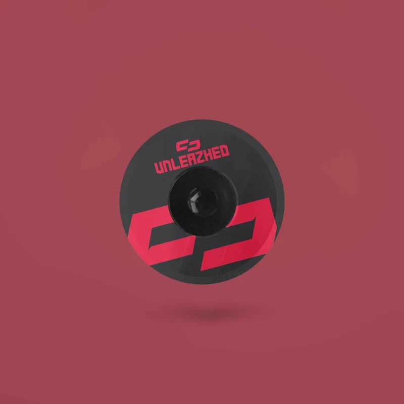 Unleazhed AL01 Top Cap Aluminium Logo Skin 1 pcs, 1 aluminium screw M6 red