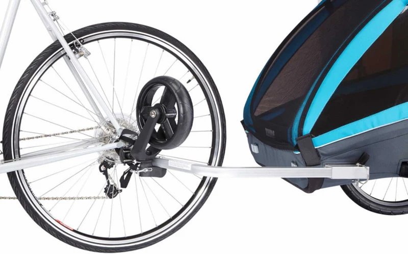 Thule Coaster XT Fahrradanhänger-Set mit Buggy-Set für zwei Kinder blue