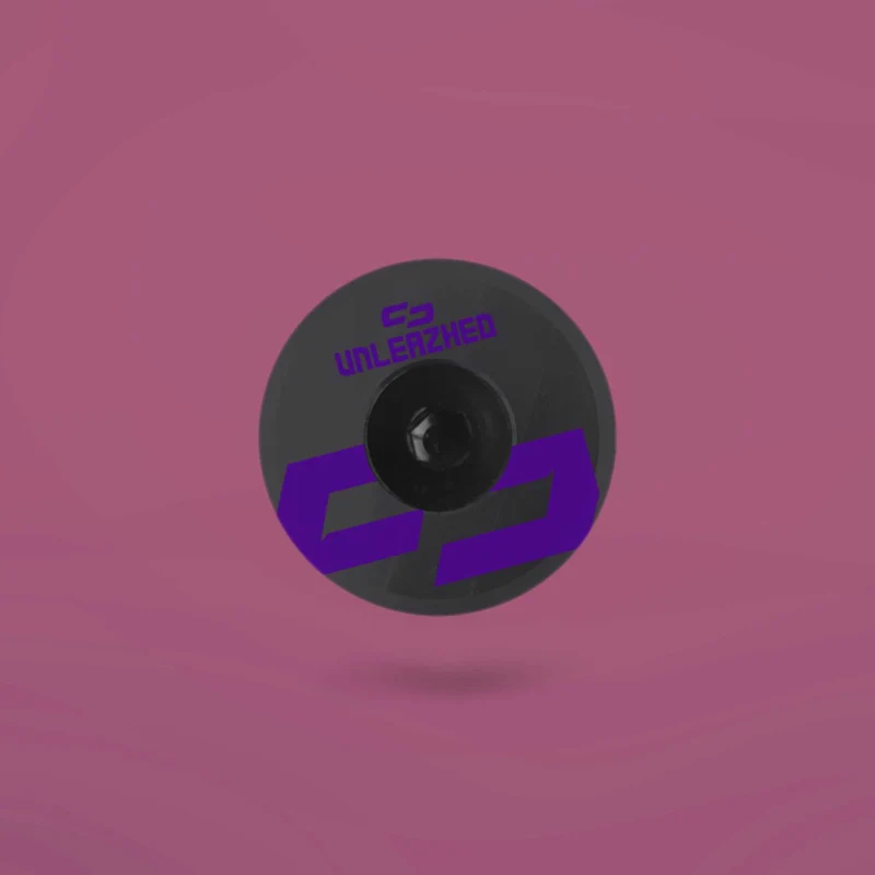 Unleazhed AL01 Top Cap Aluminium Logo Skin 1 pcs, 1 aluminium screw M6 purple