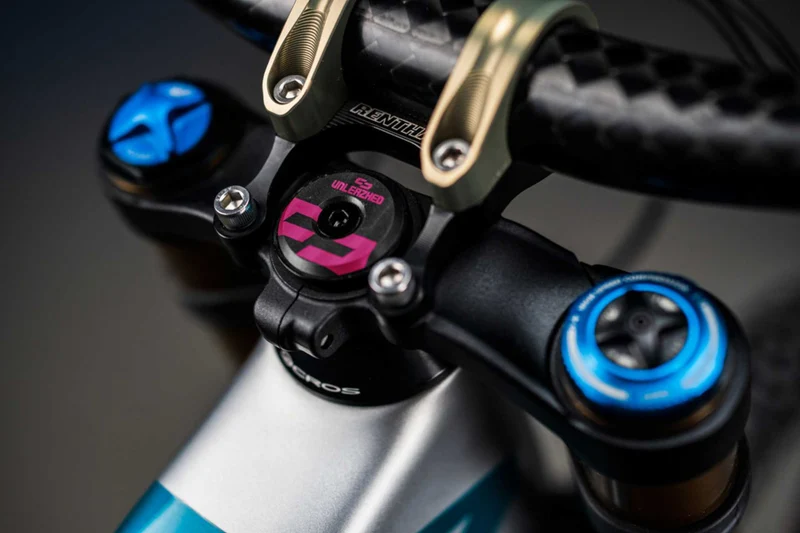 Unleazhed AL01 Top Cap Aluminium Logo Skin 1 pcs, 1 aluminium screw M6 pink