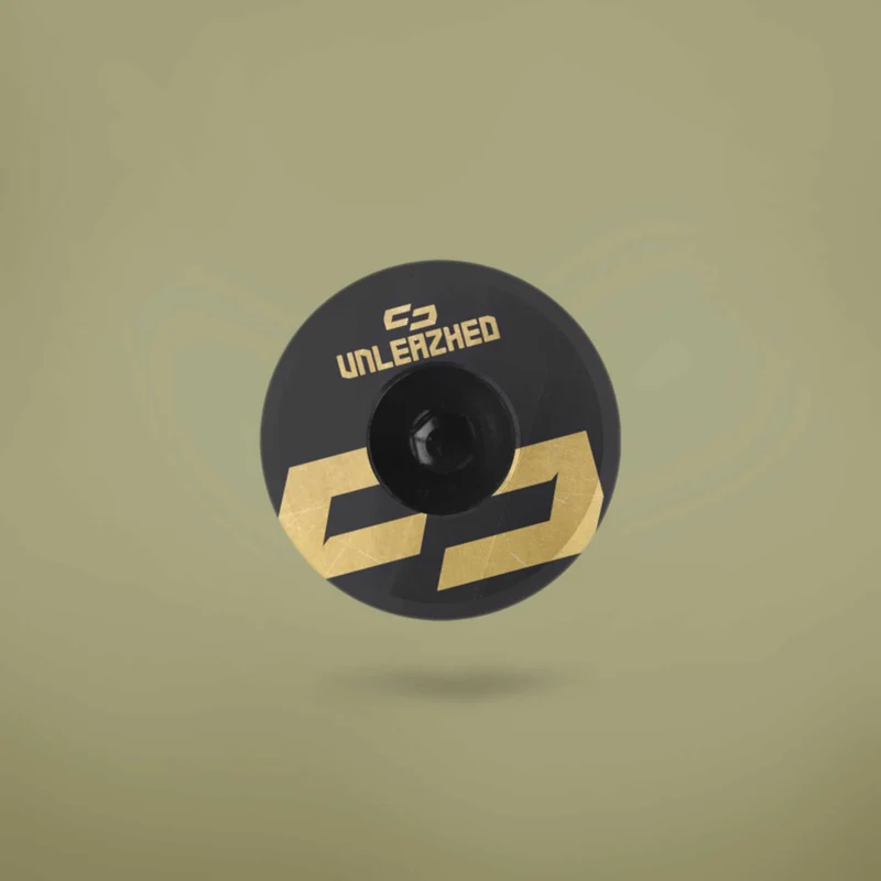 Unleazhed AL01 Top Cap Aluminium Logo Skin 1 pcs, 1 aluminium screw M6 gold