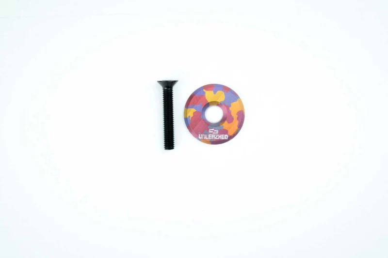 Unleazhed AL01 Top Cap Aluminium Logo Skin 1 pcs, 1 aluminium screw M6 camo bunt