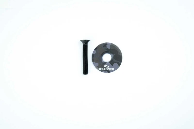 Unleazhed AL01 Top Cap Aluminium Logo Skin 1 pcs, 1 aluminium screw M6 camo