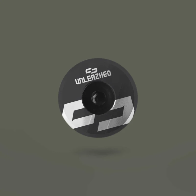 Unleazhed AL01 Top Cap Aluminium Logo Skin 1 pcs, 1 aluminium screw M6 black