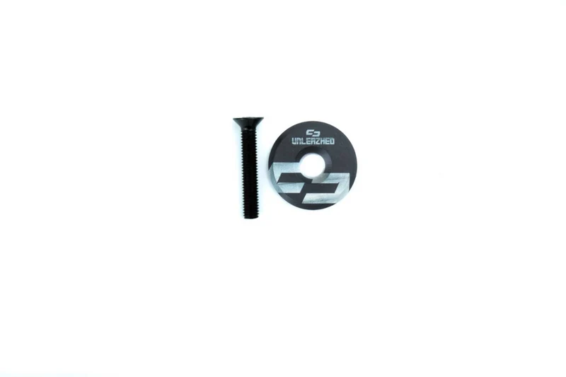 Unleazhed AL01 Top Cap Aluminium Logo Skin 1 pcs, 1 aluminium screw M6 black