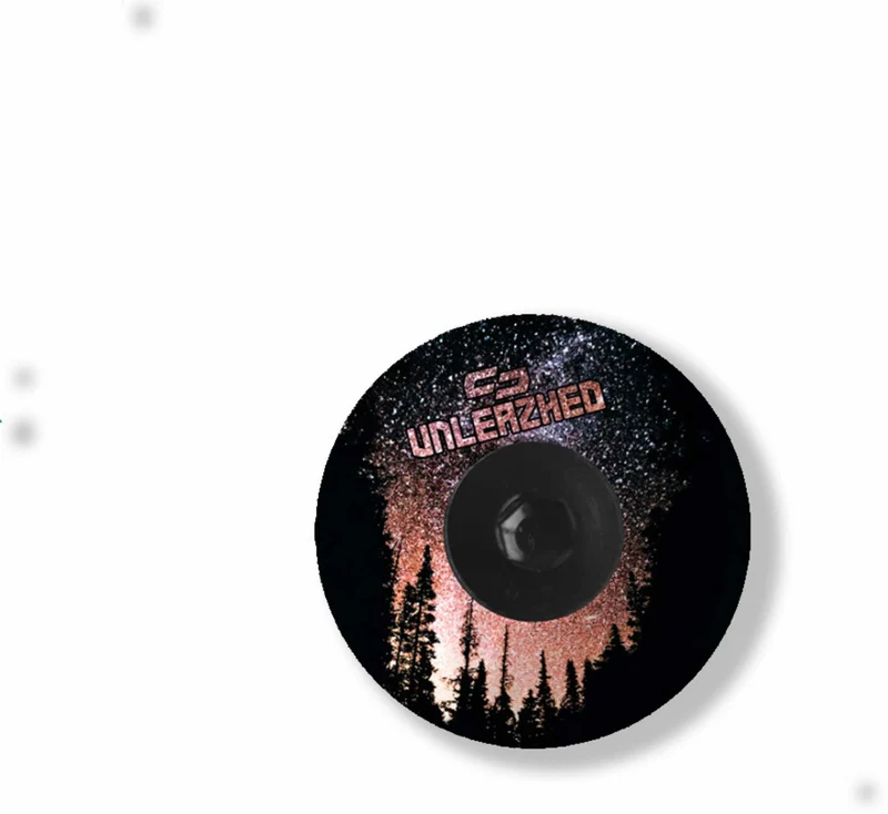 Unleazhed AL01 Top Cap Aluminium Crazy Skin 1 pcs, 1 aluminium screw M6 night sky